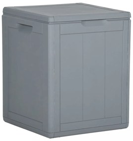 szürke PP rattan kerti tároló doboz 90 L