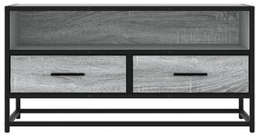 szürke sonoma színű szerelt fa és fém TV-szekrény 80x34,5x40 cm