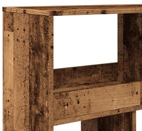 antik fa színű szerelt fa térelválasztó 100 x 33 x 187,5 cm