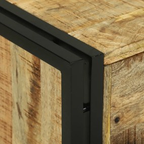 Kávézóasztal 90x50x38 cm Tömör Durva Mangóból