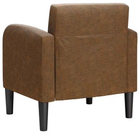 barna műbőr kanapé szék karfával 54 cm