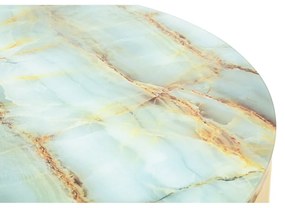 Sepa fehér és aranyszínű dohányzóasztal, ø 75 cm - Mauro Ferretti