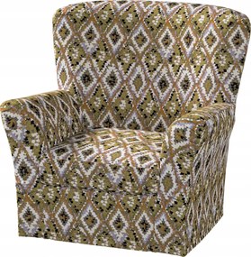 Tomelilla magas fotelhuzat Ikea könyvjelzőkkel, narancssárga