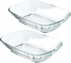 Saláta tálaló Üveg Snack Tál 230 ml Egyenes Tál Szett 2 db
