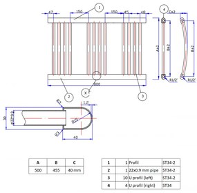 Törölközőszárító radiátor 50 x 80 cm - Nero Italia (szürke)