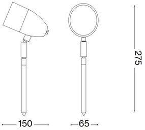 Ideal Lux - Kültéri lámpa INSIDE 1xG9/15W/230V 27,5 cm IP54 barna
