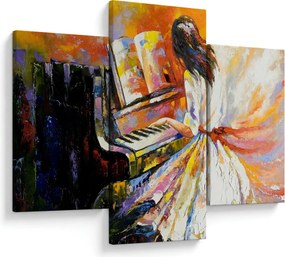 Kép - Egy nő zongorázása (90x60 cm)