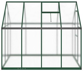 zöld alumínium melegház alapvázzal 224 x 169 x 195 cm