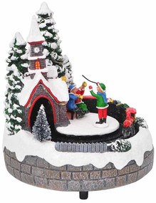 Karácsonyi Asztaldísz Sokszínű 16 x 16 x 19 cm Gyanta