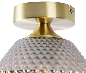 Okos mennyezeti lámpa sárgarézzel és füstüveggel, WiFi-vel, A60 - Karce