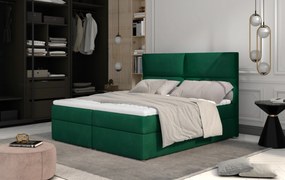 Franciaágy Boxspring 165 cm Alyce (zöld) (matracokkal). 1027451