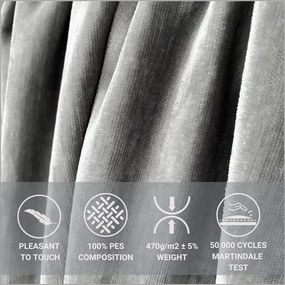 Világosszürke ágyneműtartós boxspring ágy 180x200 cm Voyage – Maison de Rêve