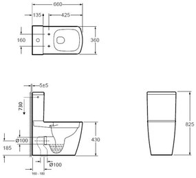 AREZZO design MONTANA kombi wc alsós/hátsó kifolyású, rimless AR-502R (2 doboz)