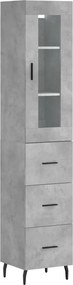 vidaXL betonszürke szerelt fa magasszekrény 34,5x34x180 cm