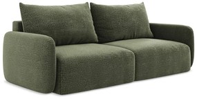 Zöld kinyitható-tárolóhelyes kanapé 238 cm Kalena – Makamii