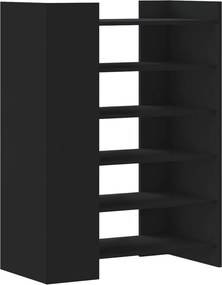 vidaXL fekete szerelt fa cipőszekrény 74,5 x 37,5 x 100 cm