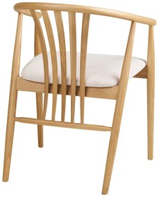 Natúr színű tölgyfa karfás étkezőszék Agustin – House Nordic