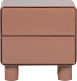 Rózsaszín fényes éjjeliszekrény Lustra – WOOOD