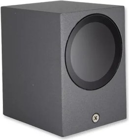 MasterLED Lida 81x92 sötétszürke szögletes oldalfali lámpa GU10-es foglalattal