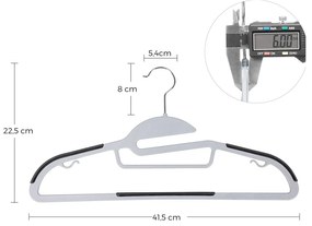 Csúszásmentes vállfa, műanyag ruhaakasztók, 50 db
