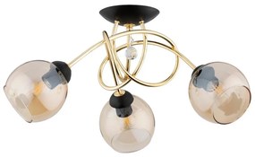 Felületre szerelhető csillár MODENA 3xE27/60W/230V arany/fekete/bézs