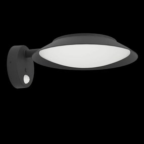 Eglo 901079 Cerrisi kültéri fali lámpa, mozgásérzékelős, fekete, 800 lm, 3000K melegfehér, SOLAR-beépített LED, 7W, IP44