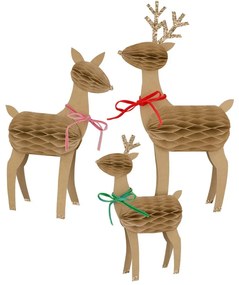 Karácsonyi figura készlet 3 db-os Reindeer Family – Meri Meri