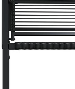 4 db fekete polyrattan kerti szék
