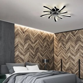 Brilagi-LED állítható lámpa ventilátorral LED/50W/230V 3000-6500K fekete+DO