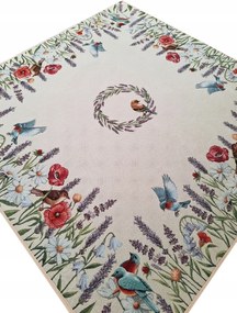 Abrosz 100x100 cm gobelin madárkákkal és virágokkal Különböző tavaszi Minták