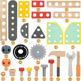 ECOTOYS Fa műhely gyerekeknek - szerszámos asztal