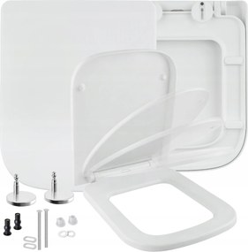 WC-ülőke Szabadon álló Duroplast Univerzális Kemény Kivehető Fehér