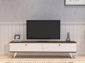 TV asztal/szekrény Tamoku (fehér + dió) . Akció -20%. 1095128