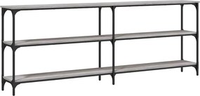vidaXL szürke sonoma színű szerelt fa konzolasztal 200x29x75 cm