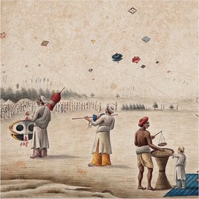 Stílusos Dekoratív Fotótapéta Flizelin Felemelő papírsárkányok 250x250 Ragasztó