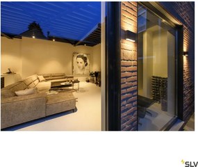 SLV 1007142 OVAL Modern Kültéri Fali Lámpa Fekete LED IP65