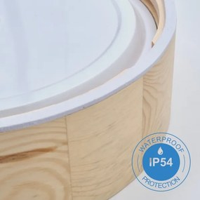 Fürdőszobai mennyezeti lámpa NATURAL 3xE27/15W/230V IP54 fenyő 37 cm