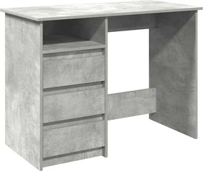 vidaXL betonszürke szerelt fa íróasztal 102x50x75 cm