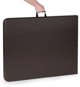 Összecsukható kerti bankett asztal 180 cm - rattan hatású