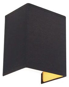 Modern fali lámpa fekete és arany - Vete