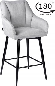 Hoker, bárszék forgó bárszék szürke konyhaszigethez Elmo