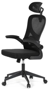 Irodai forgószék hintamechanikával, fekete kárpittal. KA-K2021 BK