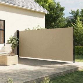 bézs behúzható oldalsó napellenző 180 x 300 cm