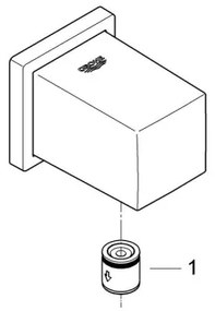 GROHE 27704000 - Fali zuhanykönyök EUPHORIA CUBE 12” fényes króm
