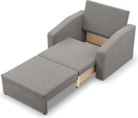 Vertico fekvőfotel, 80 cm széles, fonott, szürke