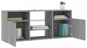 szürke sonoma színű LED-es TV-szekrény 120 x 30 x 50 cm
