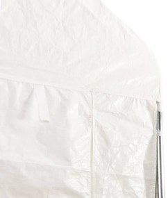 fehér polietilén pavilon tetővel 13,38 x 5,88 x 3,75 m