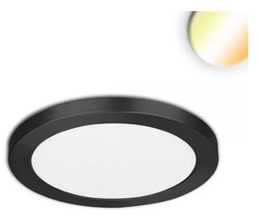 Slim Flex LED mélysugárzó, 12W, 1020lm, ColorSwitch 3000-3500-4000K változtatható fehér, 120°, CRI80, IP44, 16,5cm átmérő, fekete