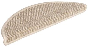 15 db világos bézs félkör alakú lépcsőszőnyeg 56 x 17 x 3 cm