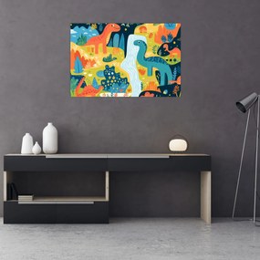 Kép - Vidám dinoszauruszok (90x60 cm)